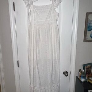 Altar'd State White Lace Maxi Dress